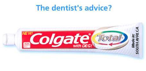 (If your Colgate toothpaste looks like the above, you may not want to use it 